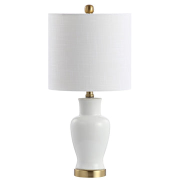 Chi 21" Ceramic/Iron Modern Classic LED Table Lamp - JONATHAN Y